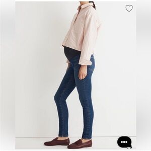 Madewell Women's Dark Blue Maternity Skinny Jeans Full Panel size 27